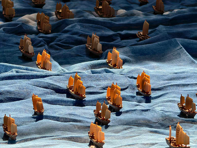 付昆祥制作的鄭和船隊微縮模型 王黎攝 付昆祥制作的鄭和船隊微縮模型 王黎攝