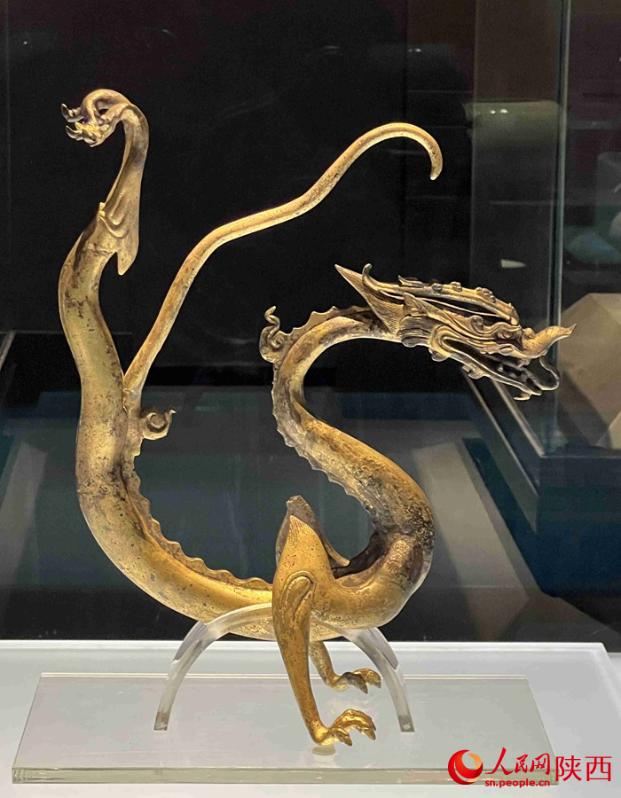 唐代·鎏金鐵芯銅龍。人民網(wǎng)記者 鄧楠攝